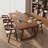 Nut-brown Rectangular Solid Wood desk-570052805