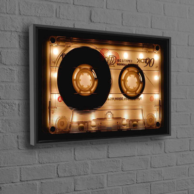 Shining Audio Cassette Canvas Home Decor Ideal for Lovers of Retro Style Featuring Framed Wall Art and Modern Poster Design