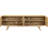  Sapa Mid-Century Modern Solid Wood TV Stand 4-Door Media Console with Carved Geometric Fronts for TVs up to 75", Effortless Assembly-30022967