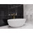 Kekehun 75.5'' x 40.5'' Soaking Solid Surface Bathtub