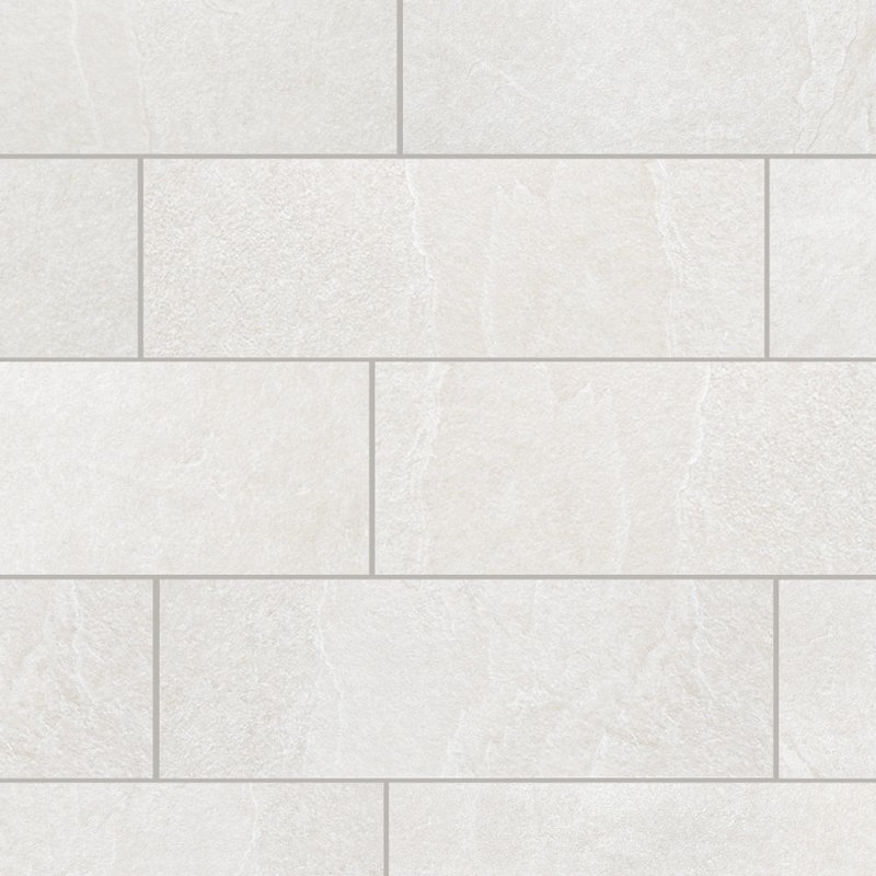 Carrelage de sol et mural en porcelaine mat Slate Réserve 4 po x 12 po, Superblanc