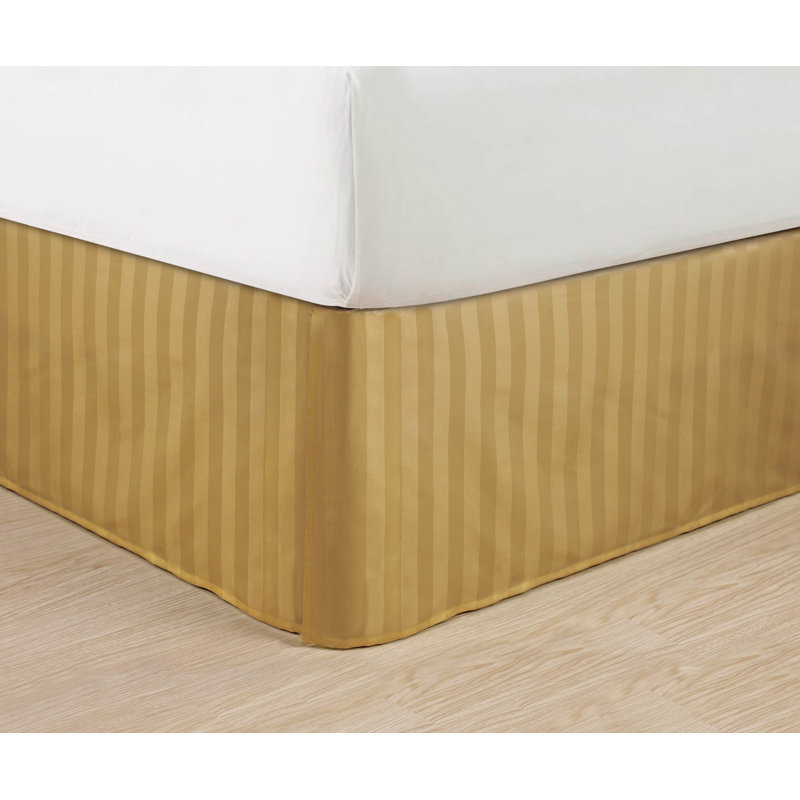 Simple Elegance Tailored Bed Skirt, Gold, Queen