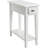 Narrow Solid Wood Side Table with Shelf-1186550056