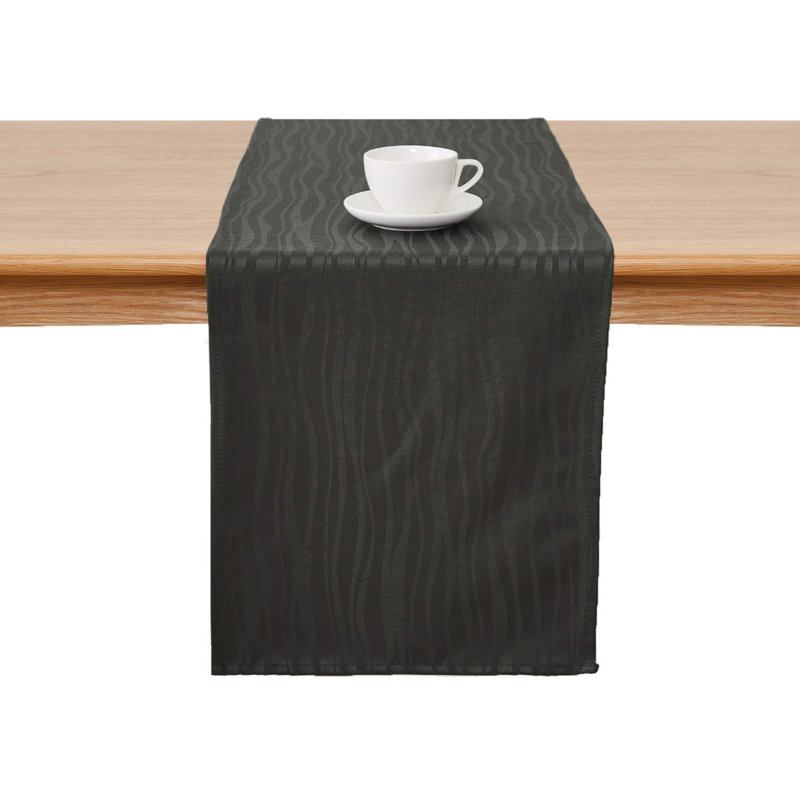 Wrinkle and Water Resistant Spill-Proof Tablecloths, 72" L x 14" W, Gray