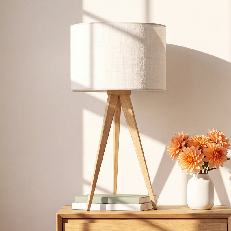 Cas Wood Tripod Lamp