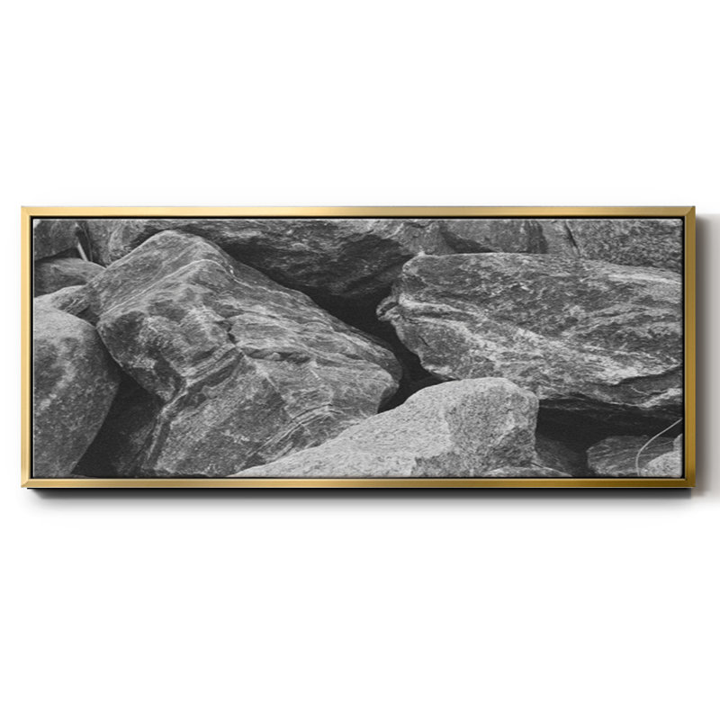 Found Textures VII- Framed Canvas, 24" H x 60" W