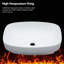 Lavabo de salle de bain semi-encastré en céramique 20 po x 15 po blanc - vasque de comptoir