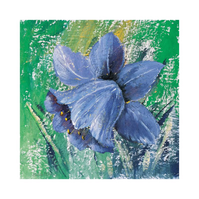 Purple Calyx 1 Piece Wrapped Canvas Painting