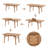 Outdoor Acacia Solid Wood Dining Table