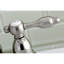 Robinet de salle de bain central à 4 poignées et 3 poignées à fixation sur le comptoir à 4 trous Kingston-17466906