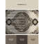 Tapis moelleux moelleux d'inspiration mondiale Dormont en beige - reliure beige-181567770