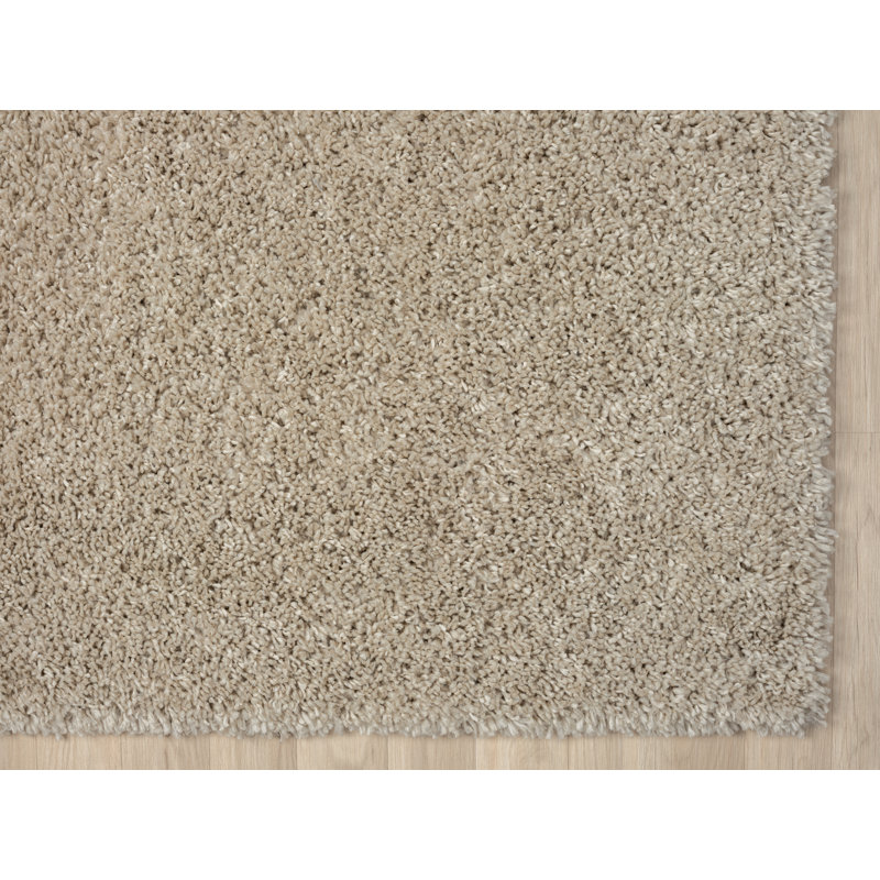 Shaggy Lush Beige Rug, Rectangle 200 x 290cm
