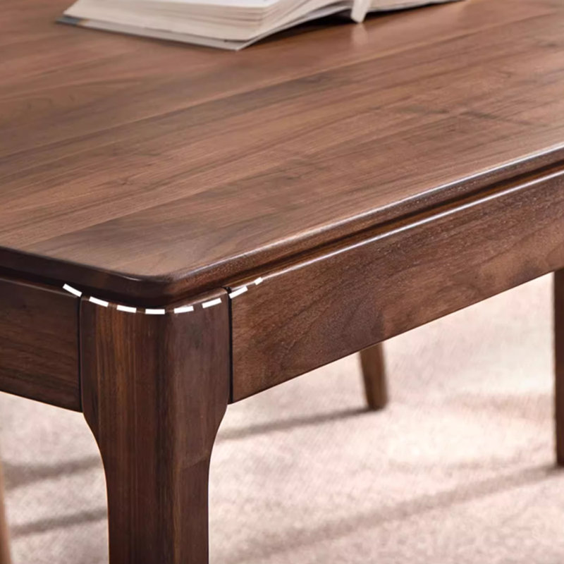 Loon Peak Simple Log Walnut Solid Wood Rectangular Table - Wayfair Canada