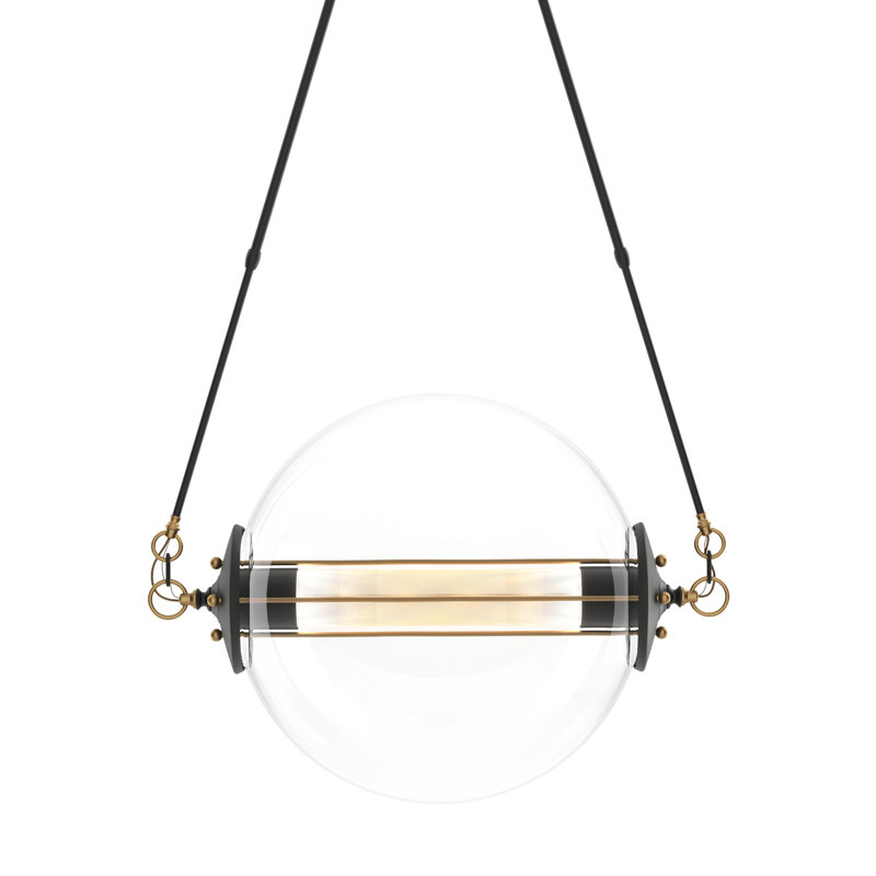 Otto 2 - Light Unique Globe Chandelier, Stainless Steel Mesh, 48.8" H x 28.4" W x 20" D