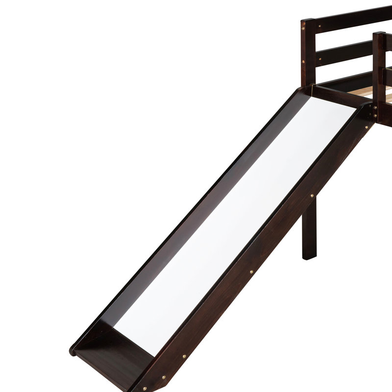 Lit mezzanine simple avec glissade - cadre en bois, aucun sommier requis, pour plus de 6 glissières, construction, fondation, âges et plus