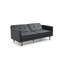 Rosamonde Queen 196cm Faux Leather Convertible Sofa
