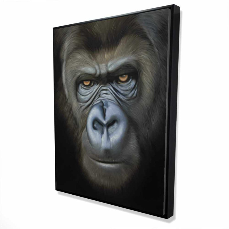 Gorilla Face - Bureau, faune encadrée, décoration intérieure