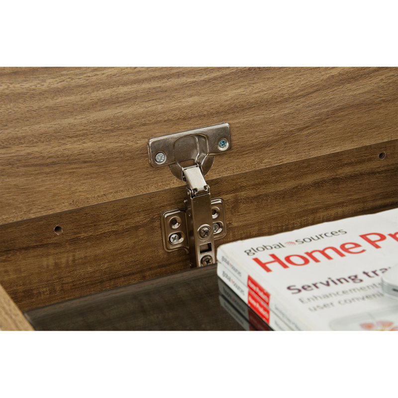 Techni Mobili Compact Computer Desk With Multiple Storage, Walnut