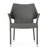 GREY PE WICKER STACKING ARMCHAIR,1PC