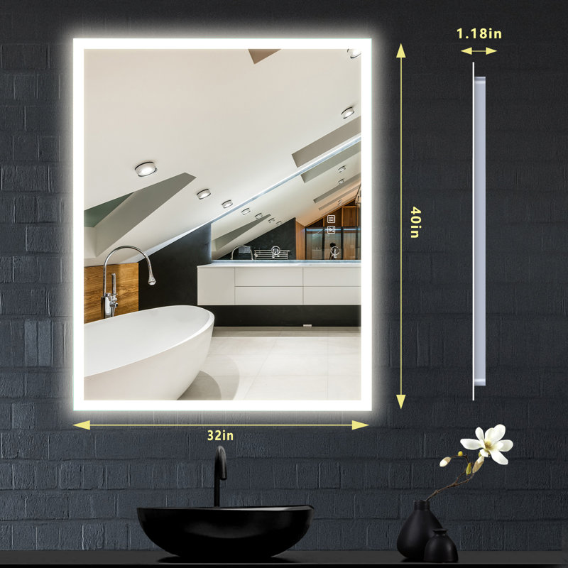Naliyah Flat Wall Mirror, 40" x 32"