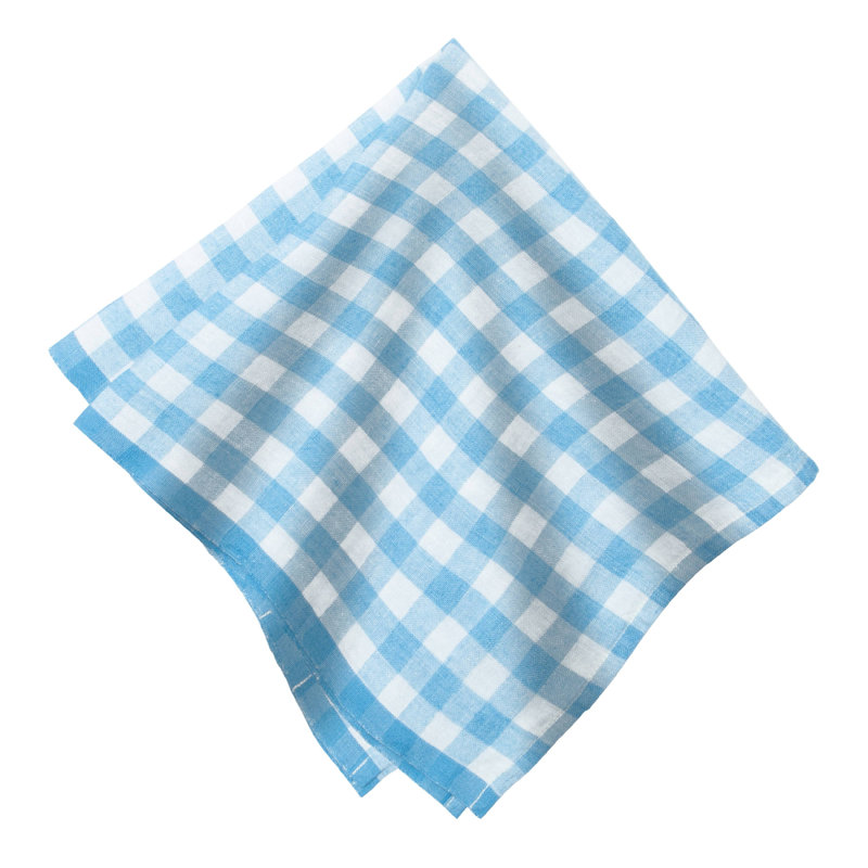 Alessandro Linen Square Napkins, Sky