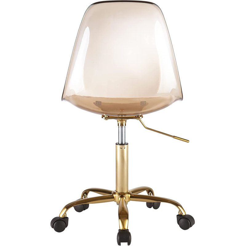Chaise de travail roulante Mackendrick, Clair, Doré