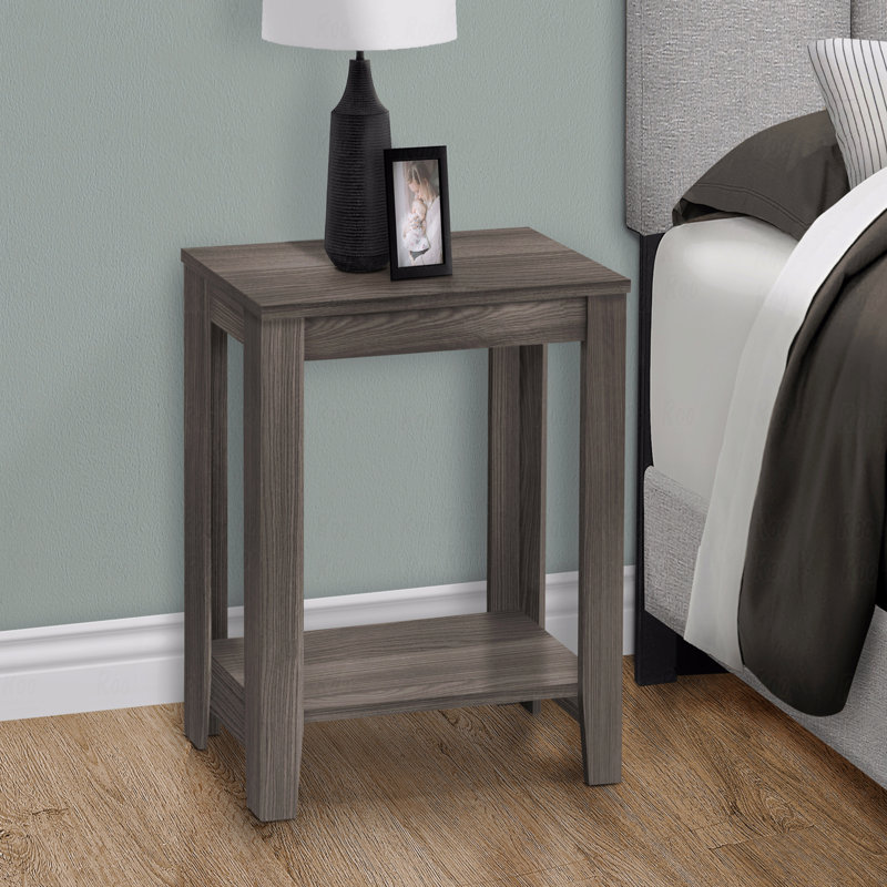 Table d'appoint, table d'appoint, table de bout, table de chevet, lampe, stratifié, transitionnel, Plateau gris / base grise