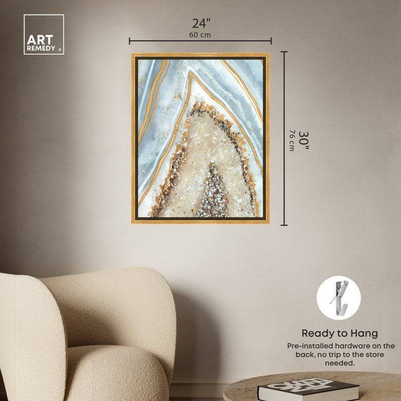Art de clarté, H 31 po x l 25 po, Encadrement doré