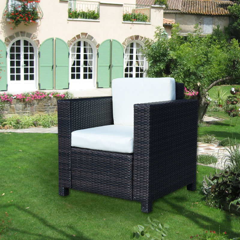 Miesha Outdoor Lounge Chair, Brown