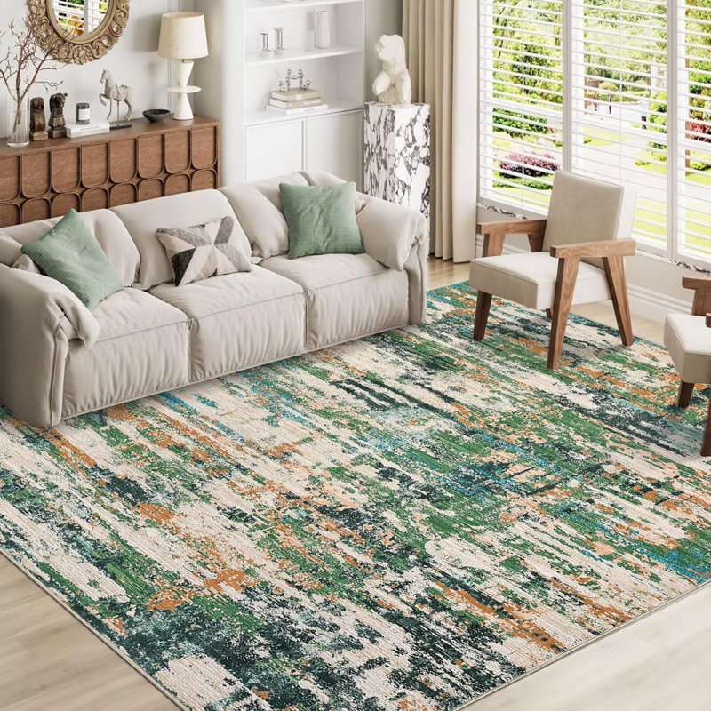Grand tapis d'intérieur lavable et lavable, Rectangulaire 8 pi x 10 pi