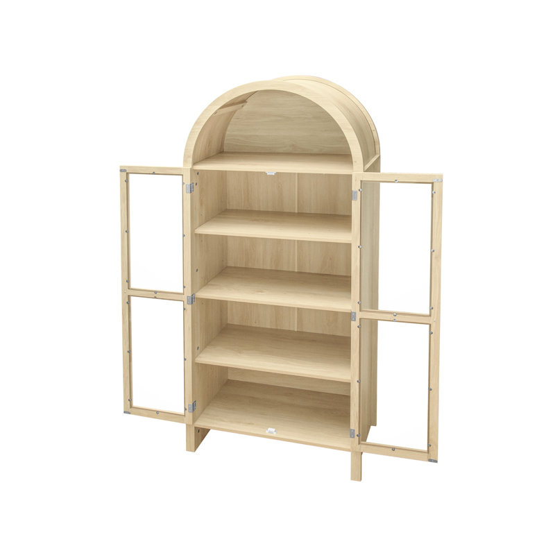 Garde-manger arqué, look avec tablettes réglables, porte en acrylique pour un rangement fonctionnel de style grand et charmant