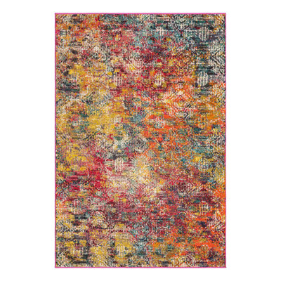 Washable Abstract Indoor Rug