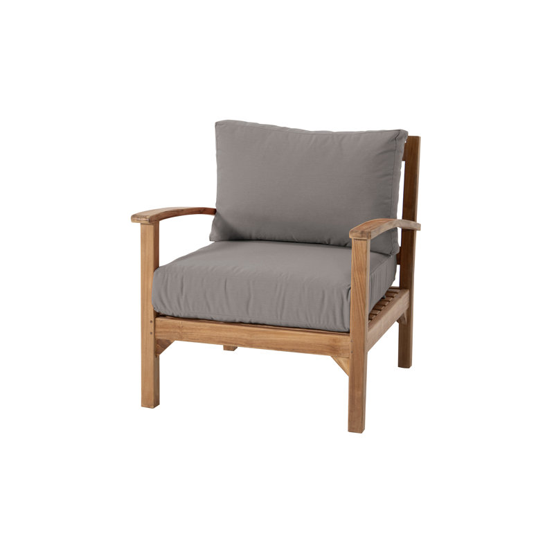 Huntington Outdoor Teak Lounge Chair, Taupe