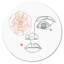 Visage de femme, dessin au trait en métal Glam-68851199
