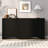 68" Wide Rectangular Buffet Table with Wavy Design-1298493229