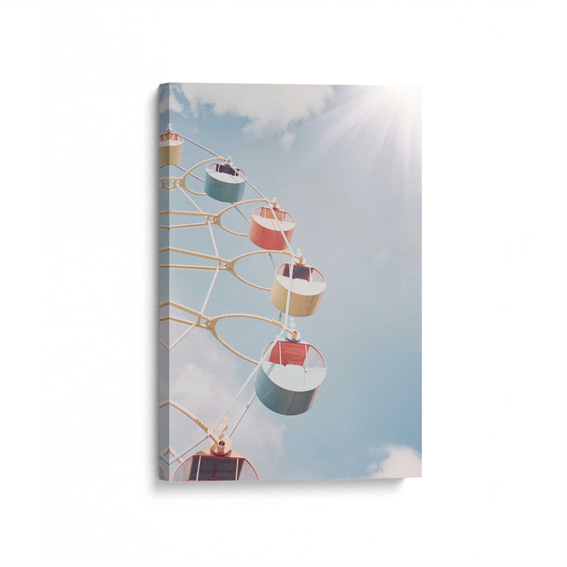 Fantaisie dans le ciel sur toile, 12" H x 18" W, Toile tendue