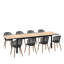 Ensemble de salle à manger d'extérieur extensible en aluminium 9 pièces Kinchen