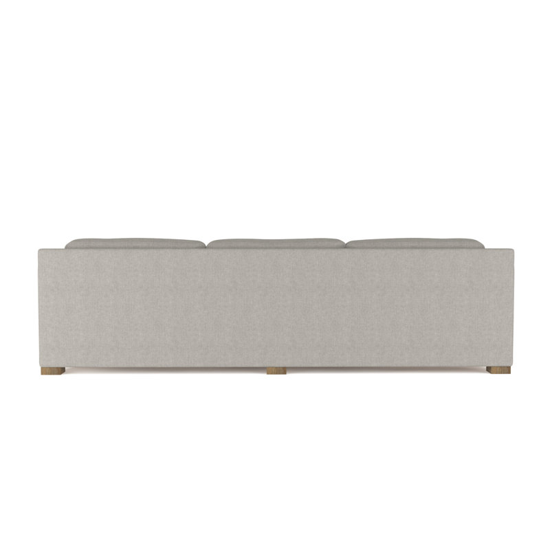 Mercer Track-Arm Extra Long Sofa, Weathered, Box Weave Linen Silver Streak, 33.5" H x 120" W x 39" D