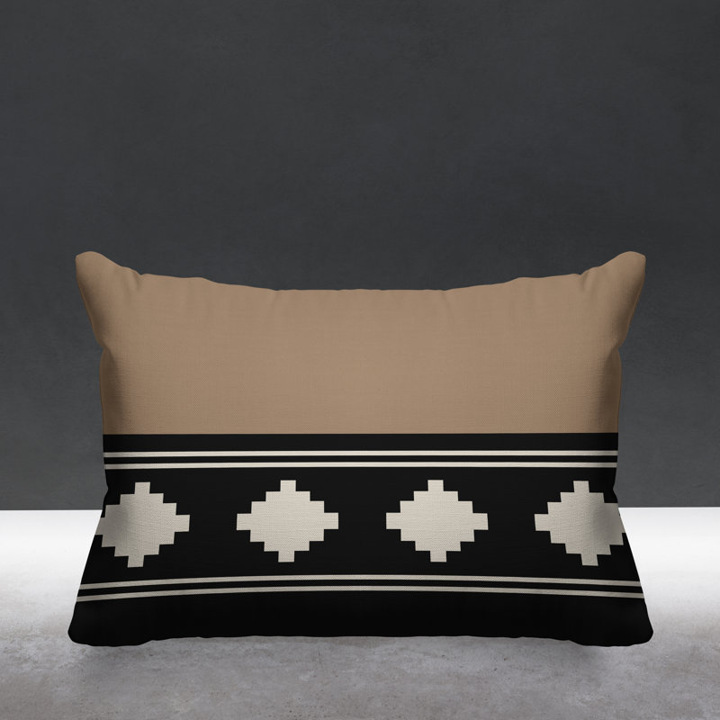 Coussin intérieur / extérieur Ector Southwestern, Beige