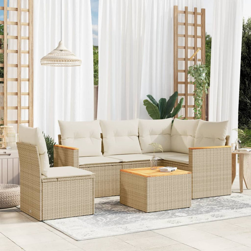 Ensemble de canapé de jardin Vidaxl beige