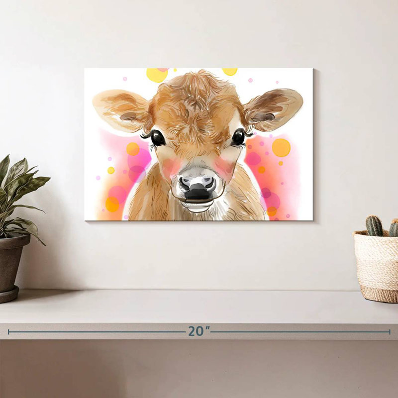 Brampt Baby Cow, 8" H x 12" W