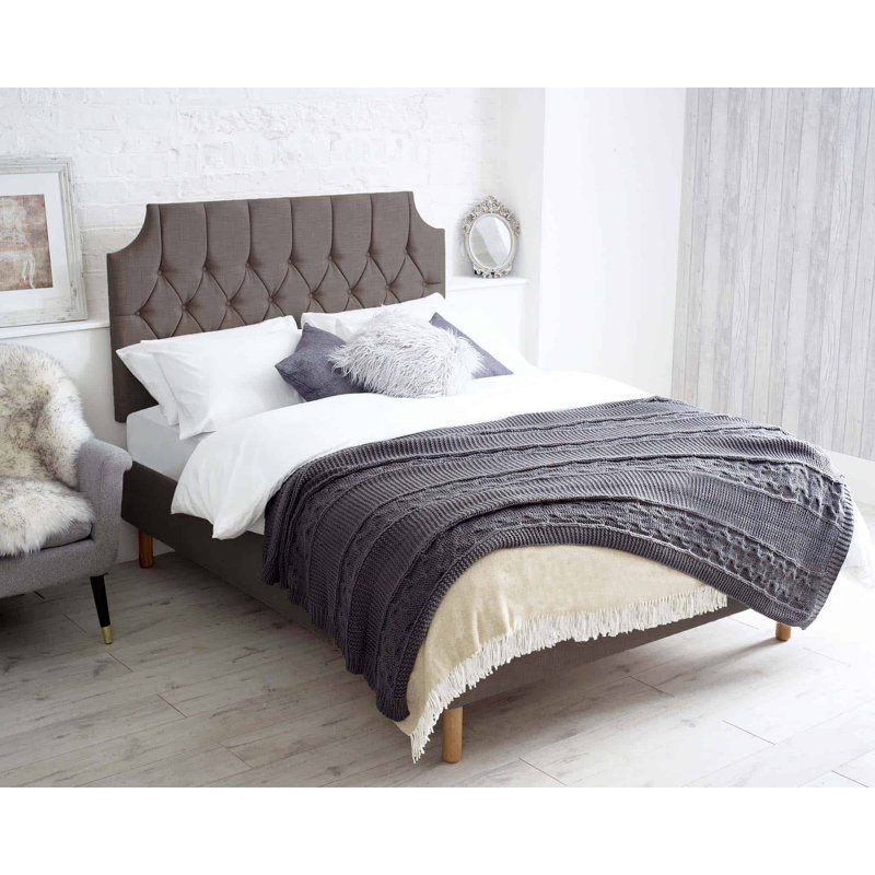 Aimee-Jo Upholstered Headboard, Double (4'6), Slate
