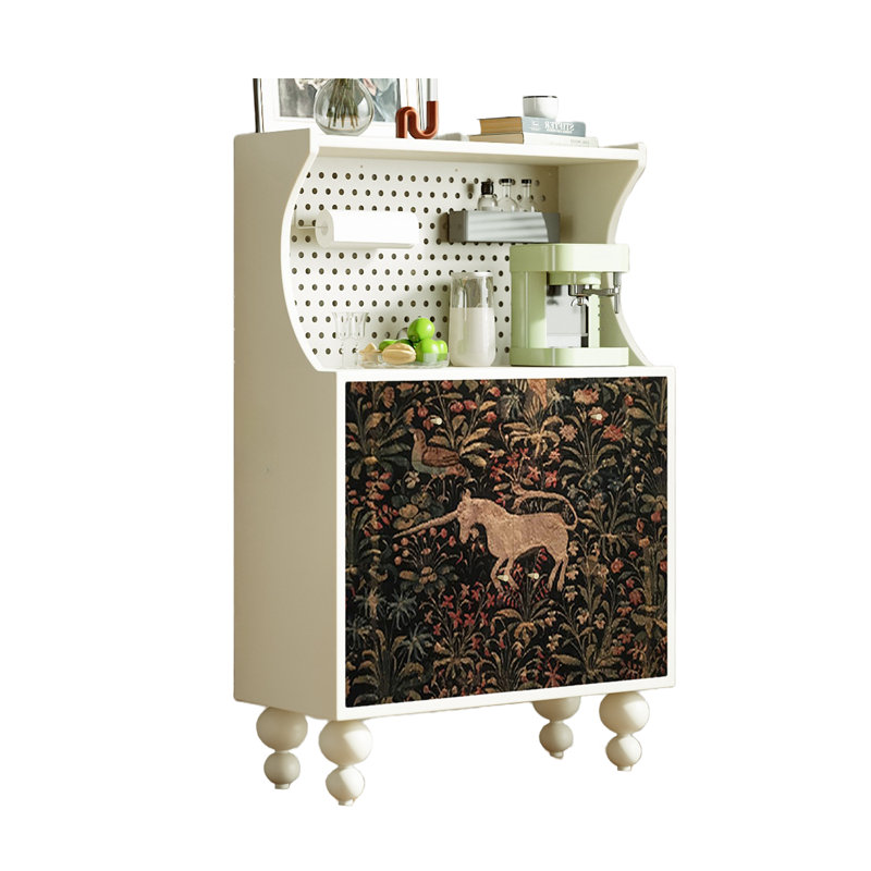 Buffet et armoire à thé Vintage, Ivoire blanc