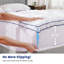 4-Inch Double Layer Mattress Topper - 2-Inch Memory Foam + 2-Inch Cooling Cover for Back Pain Relief-1387048240