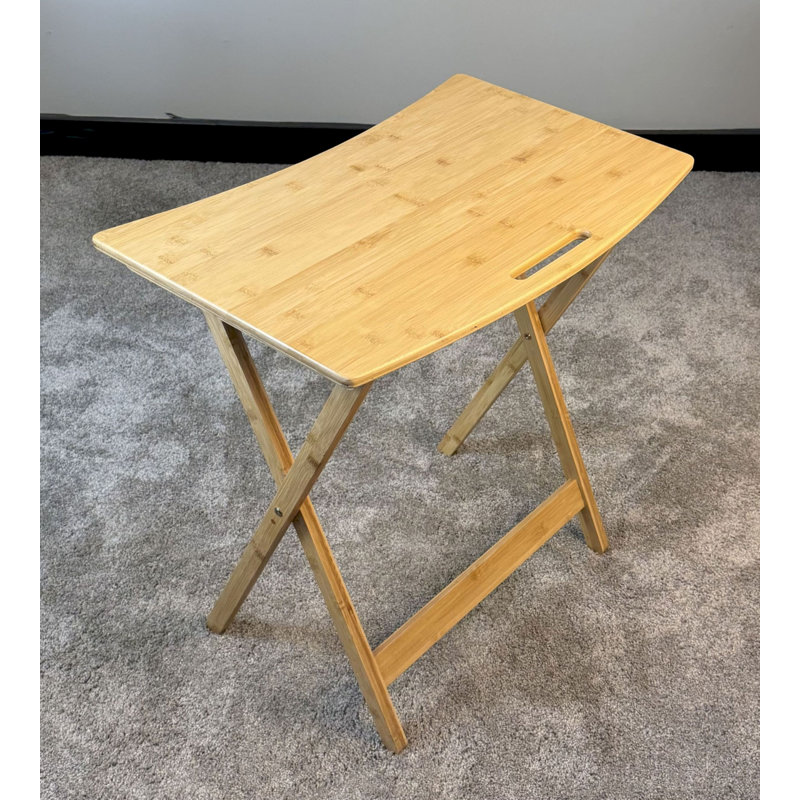 Solid Bamboo Folding Personal Table, Natural