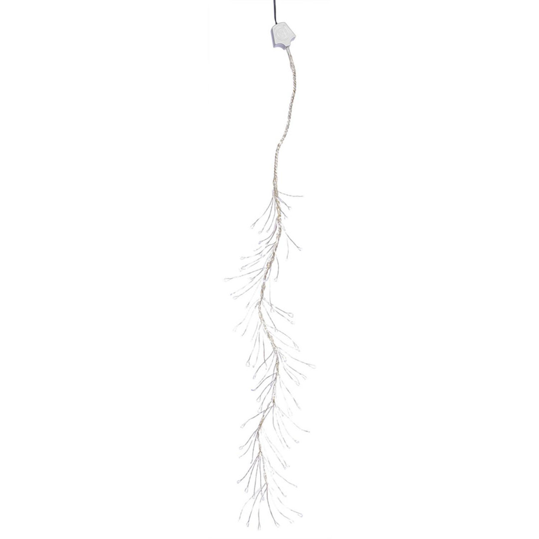 144 LED Snow Falling Branch Mini Christmas Lights - 5 ft Silver Wire The Holiday Aisle® 