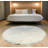 Round Colello Solid Color Handmade Sheepskin Area Rug in Natural-62183537