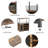 Natilie Metal Bar Cart-811429906-811429905