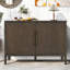 Buffet de ferme 47,25 pouces avec placage de pin et 2 portes-2034227036