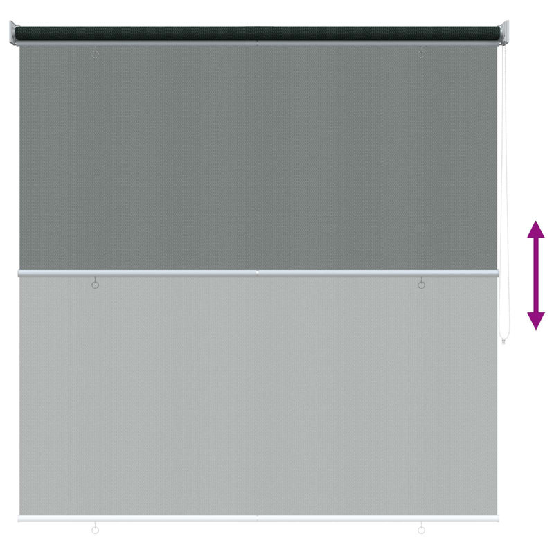 Roll-Up Shade, Dark Green, 165cm W x 140cm L